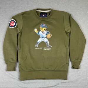 Ralph Lauren Vintage Olive Crewneck Sweater Polo Bear